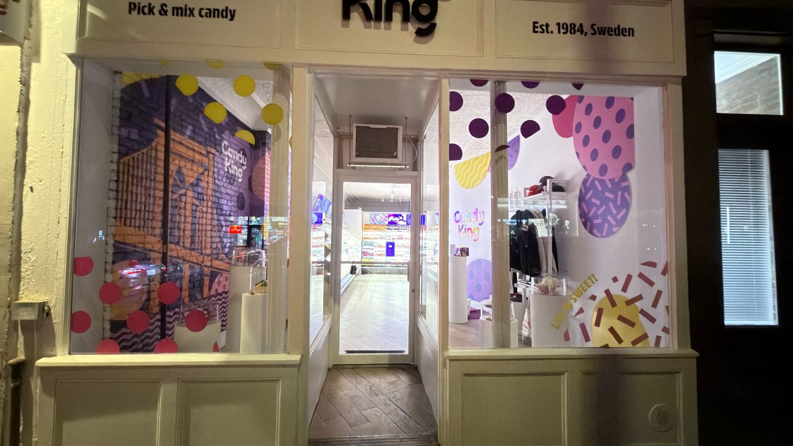 Candy King acrylic letters